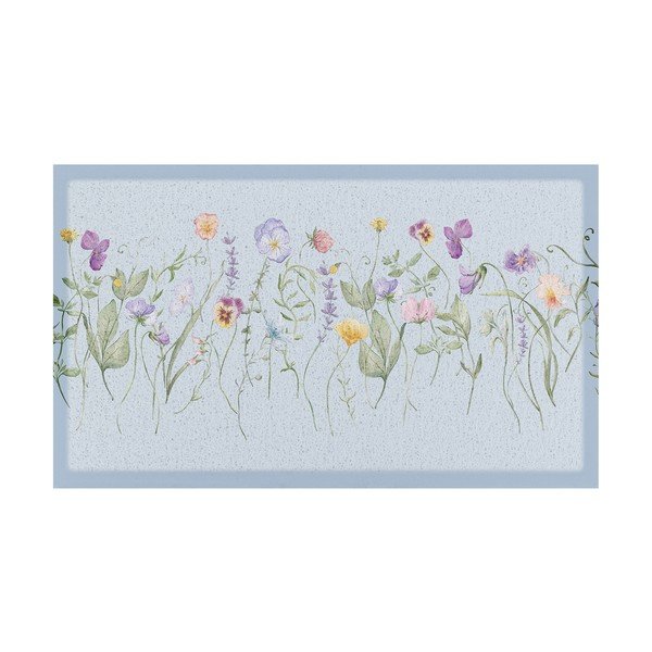 Predpražnik iz PVC-ja 40x70 cm Blue Wild Flowers – Artsy Doormats