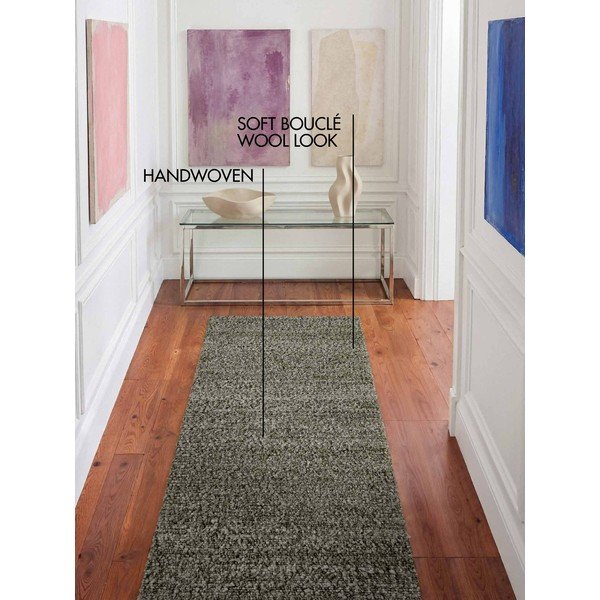 Zelen ročno tkan bouclé tekač 80x200 cm Notting Hill Portobello – Ted Baker-image-1