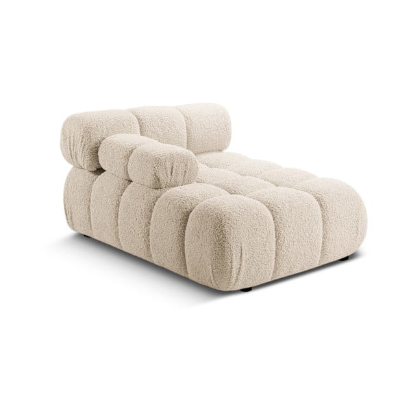 Bež modul za sedežno garnituro iz tkanine bouclé (levi kot) Bellis – Micadoni Home-image-4