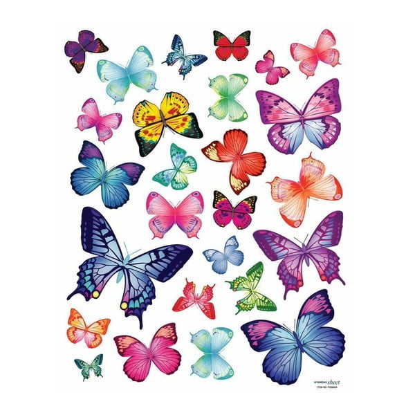 Komplet 26 nalepk Ambiance Exotic Butterflies-image-2