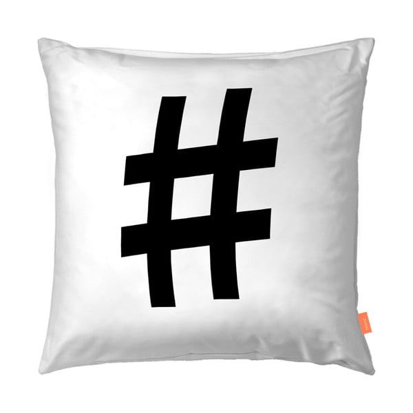 Komplet 2 bombažnih vzglavnikov Blanc Hashtag-image-3
