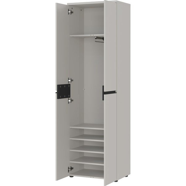 Siva garderobna omara 59x198 cm Bastia – Germania-image-2