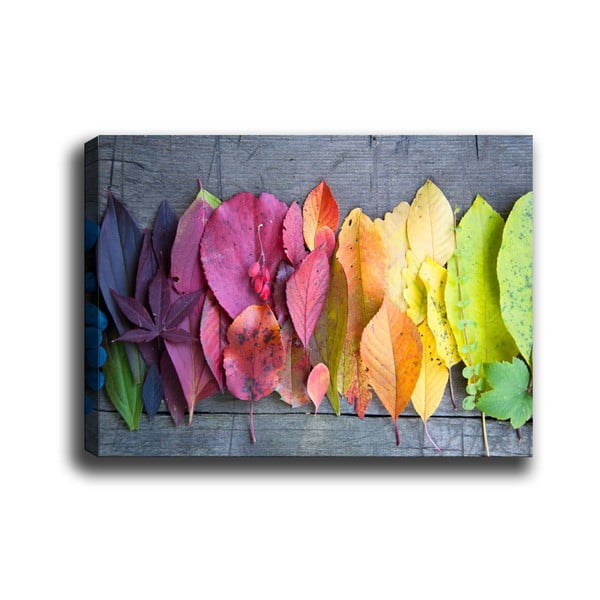 Slika Tablo Center Gradient Leaves, 70 x 50 cm