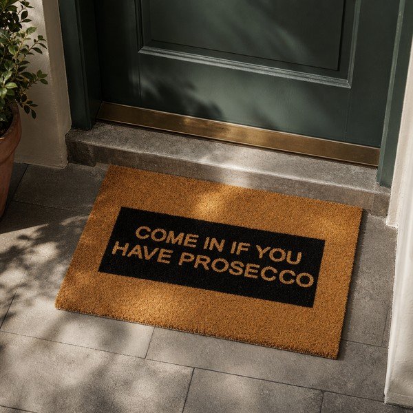 Predpražnik iz naravnih kokosovih vlaken Artsy Doormats In If you Have Prosecco Glitter, 40 x 60 cm-image-1