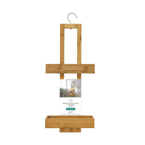 Bambusova viseča kopalniška polica v naravni barvi Hanoi – douceur d'intérieur-image-3