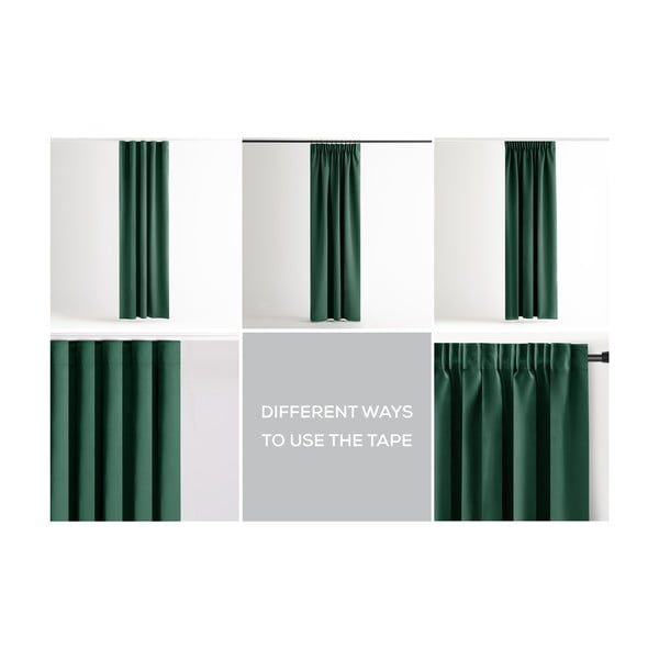 Temno zelena zavesa za delno zatemnitev 140x245 cm Kierra – Restilo-image-3