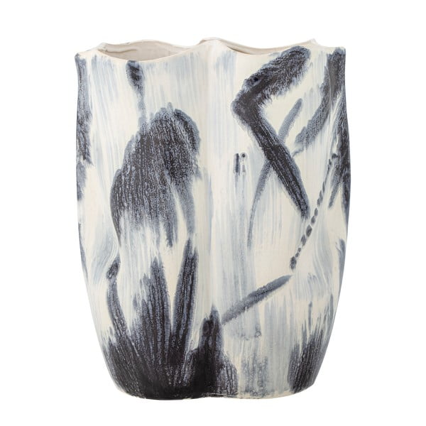 Črno-bela lončena vaza (višina 37 cm) Elira – Bloomingville