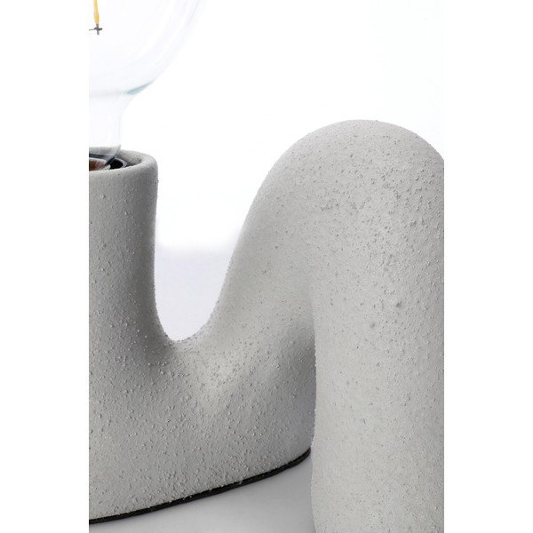 Siva keramična namizna svetilka s steklenim senčilom (višina 12,5 cm) Jael – Yes Everyday-image-2