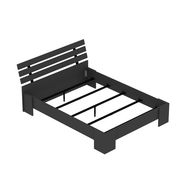Črna zakonska postelja 140x190 cm Kutay – Kalune Design
