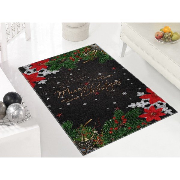 Črni znak za božično obdobje Carpet Vitaus, 50 x 80 cm-image-1