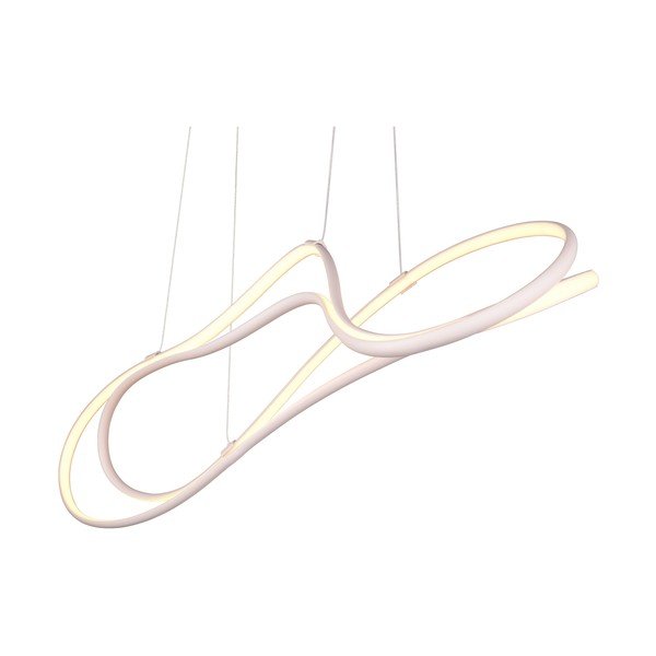 Bela LED viseča svetilka s kovinskim senčnikom Nala – Trio Select-image-1