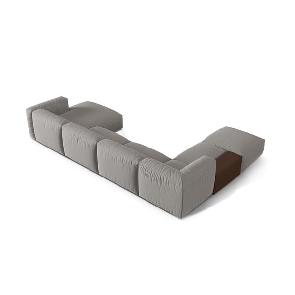 Svetlo siva kotna sedežna garnitura (levi kot/v obliki črke "U") Martina – Micadoni Home-image-2