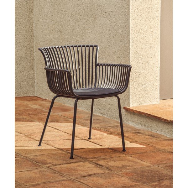 Temno siv vrtni stol Surpika – Kave Home-image-2