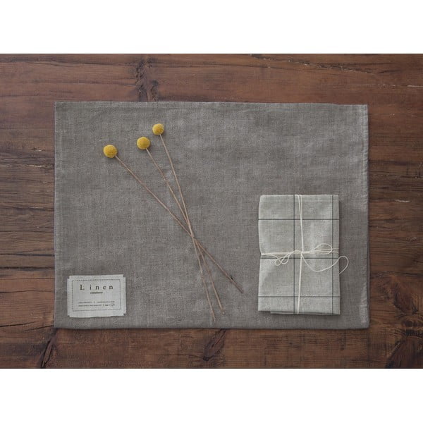 Komplet 4 prtičkov z mešanico lanu Really Nice Things Blue Lines, 43 x 43 cm-image-3