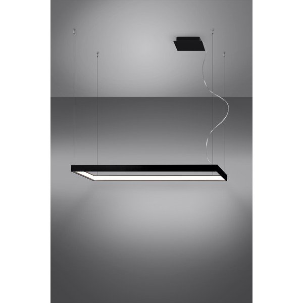 Črna kovinska LED viseča svetilka TUULA – Thoro-image-2