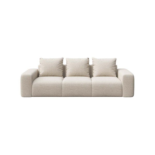 Bež sedežna garnitura iz tkanine bouclé 287 cm Feiro – MESONICA