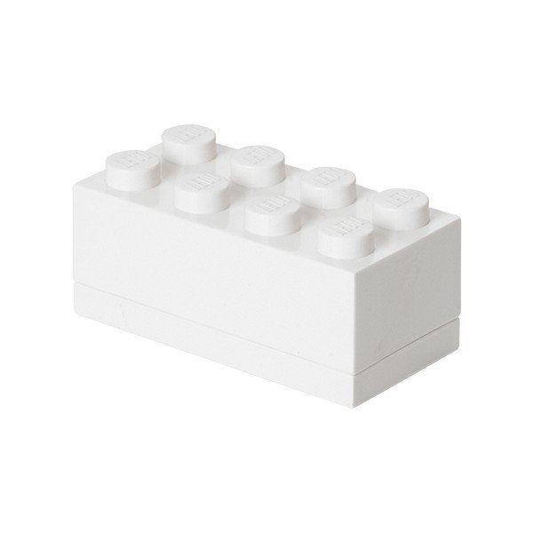 Bela škatla za shranjevanje LEGO® Mini, 4,6 x 9,2 cm