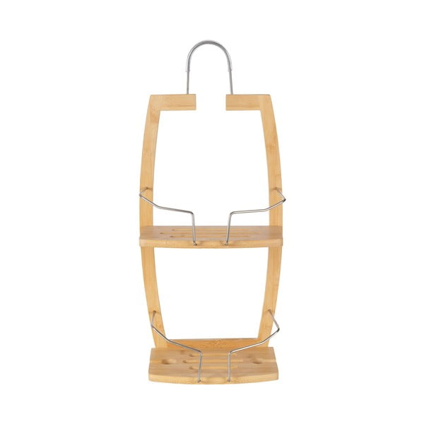 Bambusova viseča kopalniška polica v naravni barvi – Compactor-image-2