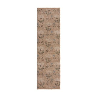 Ročno tkan tekač iz mešanice jute v naravni barvi 60x230 cm Arriana – Flair Rugs
