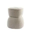 Bež tabure iz tkanine bouclé Leyla – Light & Living
