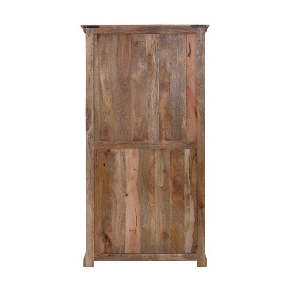 Rjava garderobna omara iz masivnega manga 190x45 cm Maneesh – Støraa-image-3