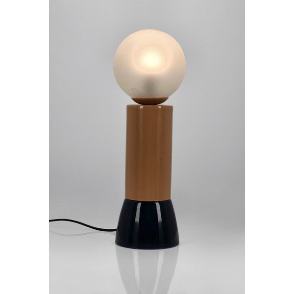 Kovinska namizna svetilka s steklenim senčilom (višina 47 cm) Malton – Bizzotto-image-1