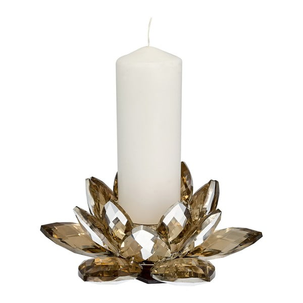 Stekleni svečnik v zlati barvi Green Gate Lotus