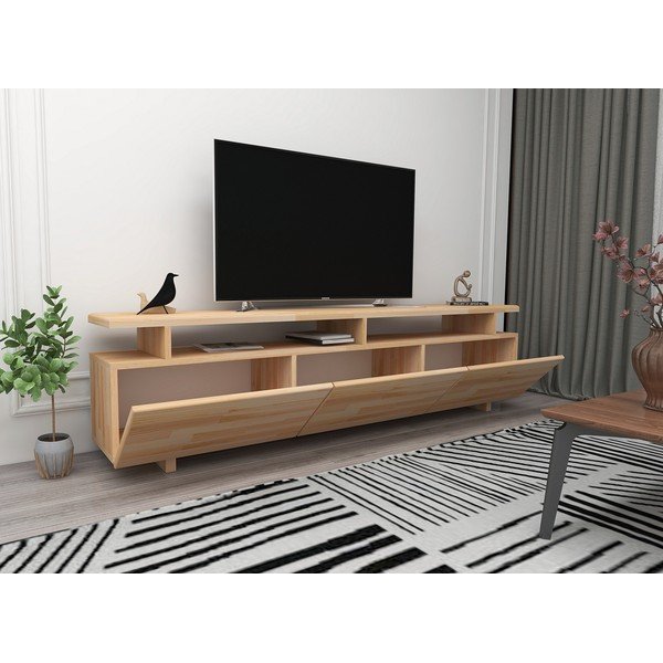 TV omarica iz borovega lesa 174x52 cm Natural - Kalune Design-image-2