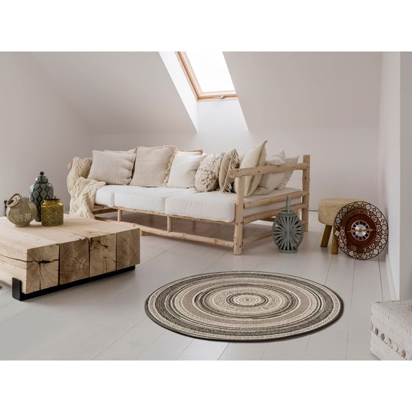 Siva zunanja preproga Universal Verdi, ⌀ 120 cm-image-1