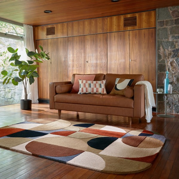 Ročno tkana volnena preproga v barvi terakote 160x230 cm Mia Arch – Flair Rugs-image-1