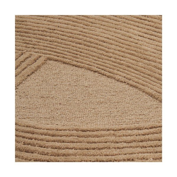 Ročno tkana volnena preproga v temni naravni barvi 160x230 cm Pune – House Nordic-image-3