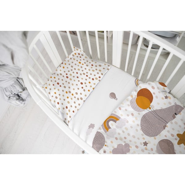 Rjuha za otroško posteljico iz bombažnega satena 200x90 cm Balloon Dreaming - Butter Kings-image-1