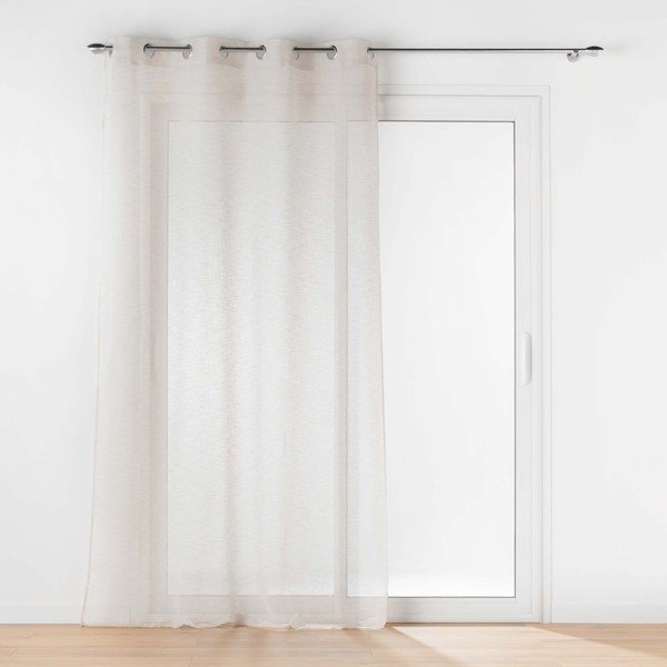 Slonokoščena prosojna zavesa iz tančice 140x240 cm Carlin – douceur d'intérieur