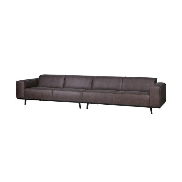 Siva žametna zofa BePureHome Statement, 372 cm-image-3