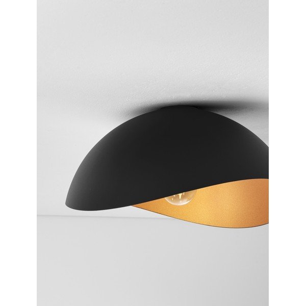 Mat črna/v zlati barvi kovinska stropna svetilka Opsi – Nova Luce-image-4