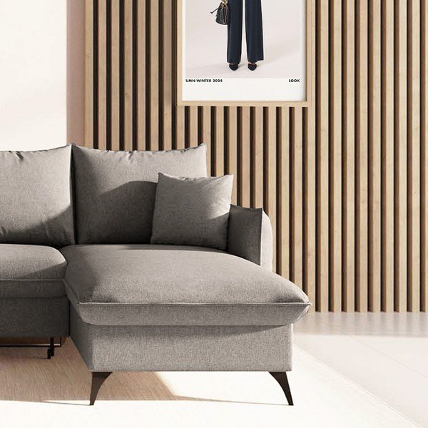 Siva raztegljiva kotna sedežna garnitura s prostorom za shranjevanje (desni kot/z ležalnikom) Brim – Rodier-image-4