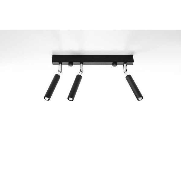 Črna stropna svetilka Sollux Tiden Trio-image-2