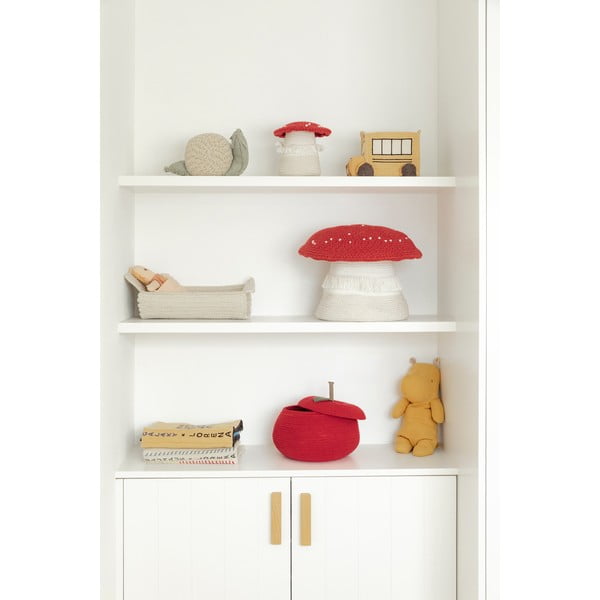 Rdeče-kremno bela tekstilna otroška škatla za shranjevanje ø 38x33 cm Big Mushroom – Lorena Canals-image-2