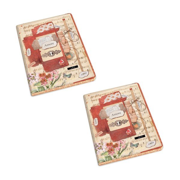 A6 zvezki v kompletu 192 stran 2 ks Love – Kartos-image-1