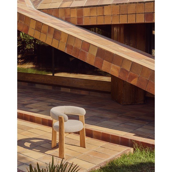 Bež oblazinjen vrtni stol Granite – Kave Home-image-3