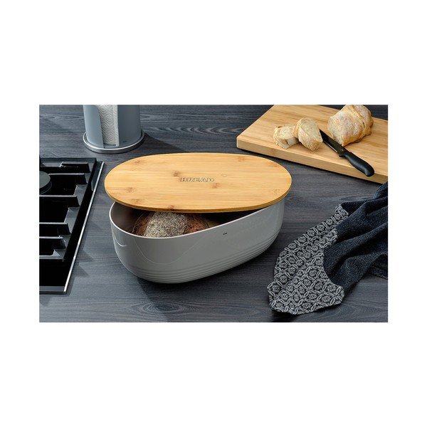 Svetlo siva škatla za kruh Kela Namur, 37,5 x 23 cm-image-1