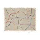 Bež bombažna odeja 200x140 cm Outline - Hübsch