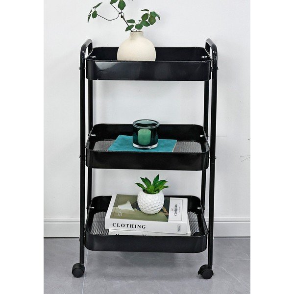 Kovinski servirni voziček na kolesih 29,5x41 cm Leiky – Yes Everyday-image-1