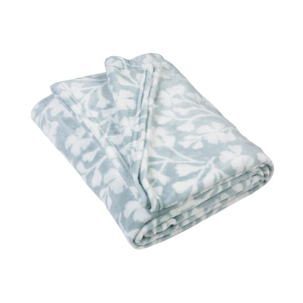 Modra odeja iz flisa 200x240 cm Brooke Floral – Catherine Lansfield