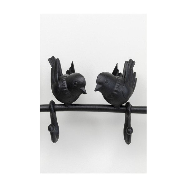 Črn kovinski stenski obešalnik Kare Design Birds, širina 92 cm-image-4