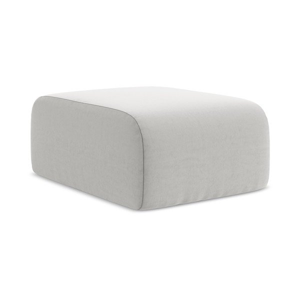 Svetlo siv žameten tabure Lani – Makamii