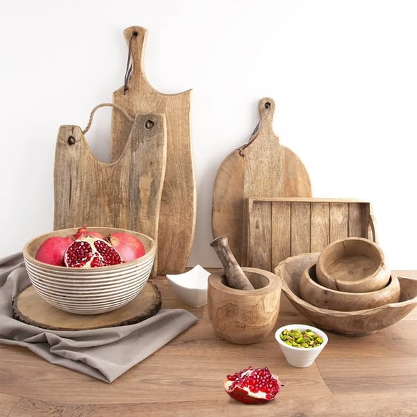 Lesena skledica v naravni barvi Mango – Orion-image-2