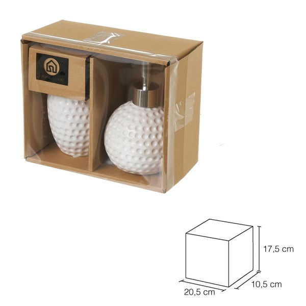 Bel komplet pripomočkov za kopalnico – Casa Selección-image-3