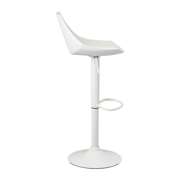 Beli barski stoli v kompletu z nastavljivo višino 2 ks iz umetnega usnja (višina sedeža 56,5 cm) – Casa Selección-image-1