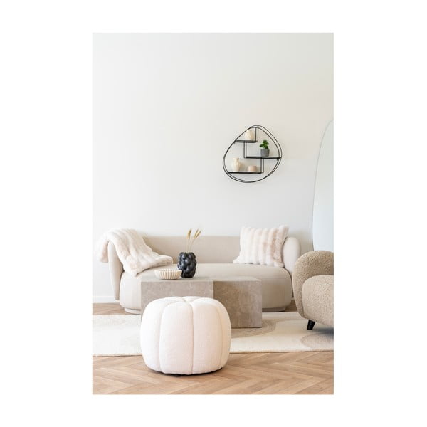 Kremno bela odeja iz umetnega krzna 130x180 cm Galena – House Nordic-image-1